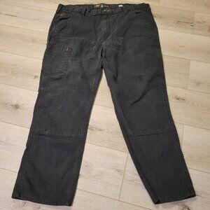 Ariat Rebar Pants Mens 42 (42x30) Black Canvas M4 Relaxed Straight Workwear